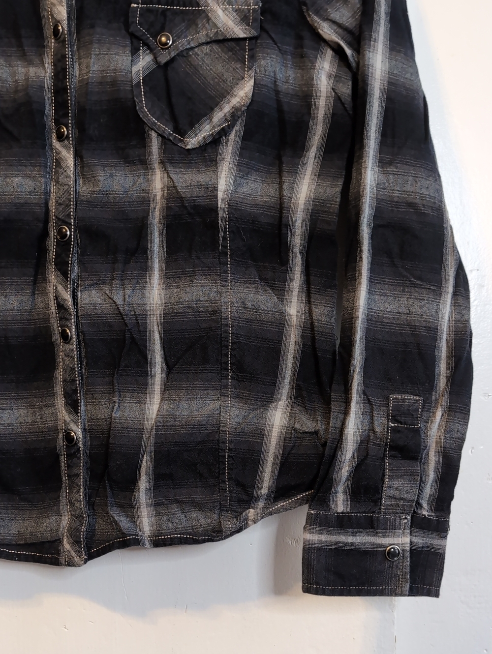 Harley Davidson Button Up Flannel womens Large - Picture 2 of 8